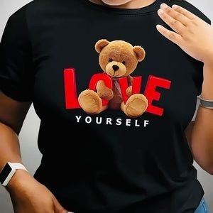 ANIMAL PRINT LOVE GRAPHIC T-SHIRT (NEW SIZE SMALL)…BEAUTIFUL SHIRT🔥